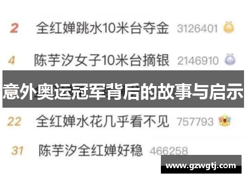 意外奥运冠军背后的故事与启示